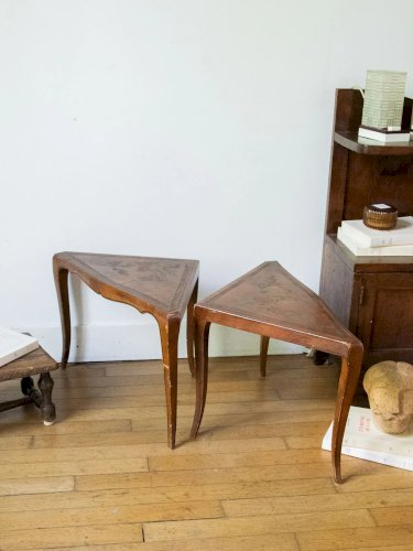 Francine, la paire de tables basses en bois N°458