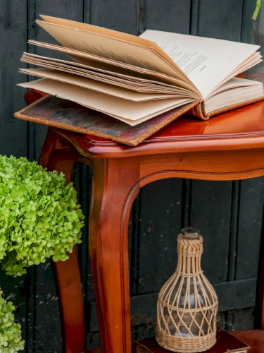 Francine, la table d'appoint en bois N°447