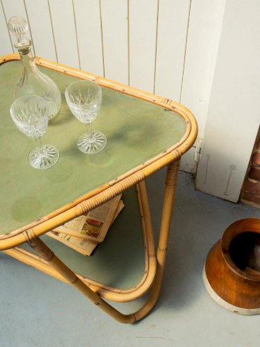 Francine, la table d'appoint en osier N°249