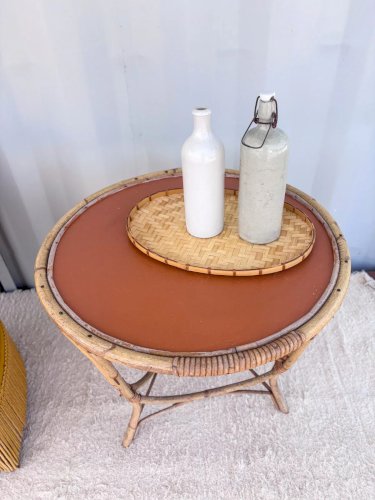 Francine, la table d'appoint en rotin N°420