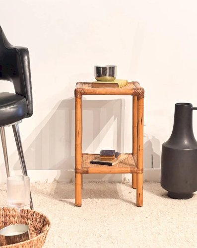 Francine, la table d'appoint en rotin N°427