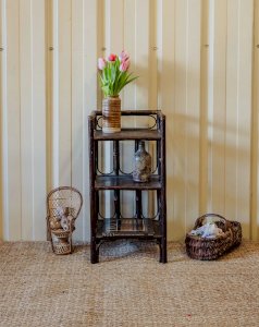 Francine, the N°689 rattan side table