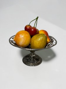 Fruits décoratifs vintage en pierres naturelles – Ensemble de fruits en pierre – Taille réelle – 1,4 kg