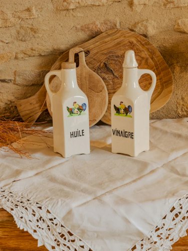 Gabrielle, le lot de 2 bouteilles en faïence N°148