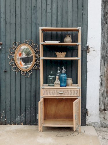 Gaëlle, la grande étagère en rotin N°157