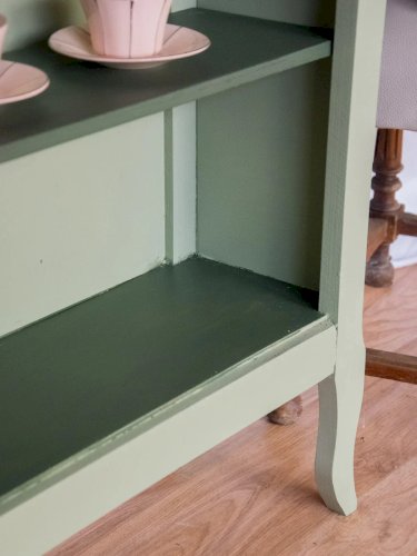 Gaëlle, l'étagère en bois verte patinée N°269