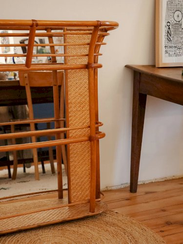 Gaëlle, l'étagère en rotin et verre N°678