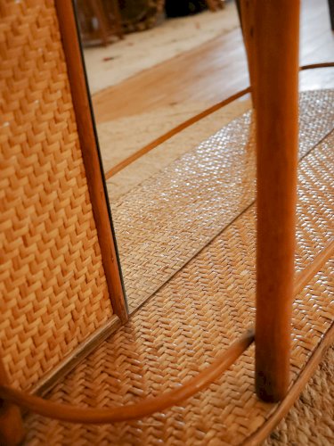 Gaëlle, l'étagère en rotin et verre N°678