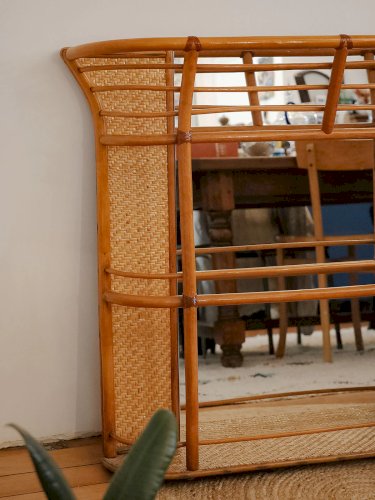 Gaëlle, l'étagère en rotin et verre N°678