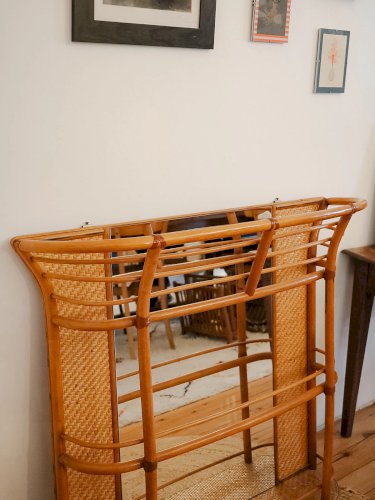 Gaëlle, l'étagère en rotin et verre N°678