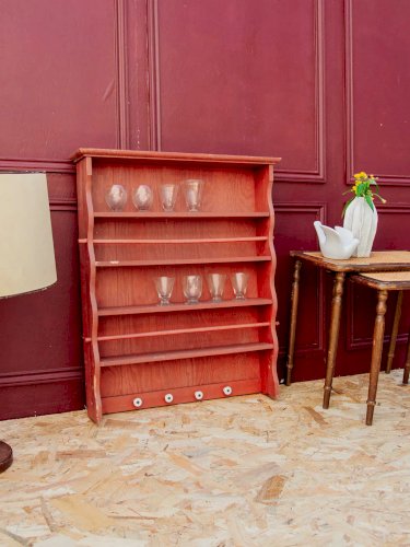 Gaëlle, l'étagère rouge en bois N°97