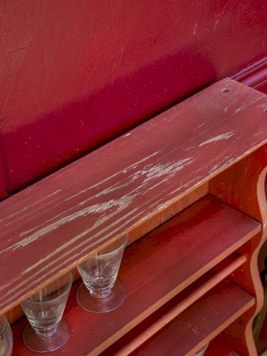 Gaëlle, l'étagère rouge en bois N°97