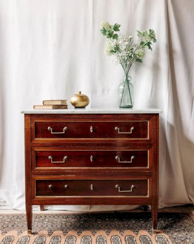 Garance, la commode en bois et marbre N°152