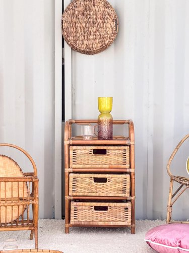 Garance, la petite commode en rotin N°117