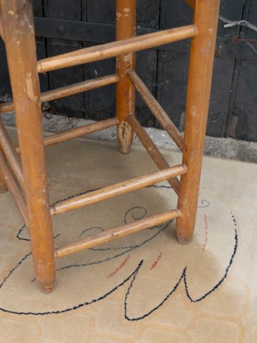 Gaston, le tabouret de bar en paille N°90