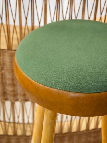 Gaston, le tabouret de bar en rotin N°109