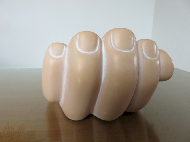 GEANT VIDE POCHE EN FORME DE MAIN EN CERAMIQUE ANNEES 50 60 