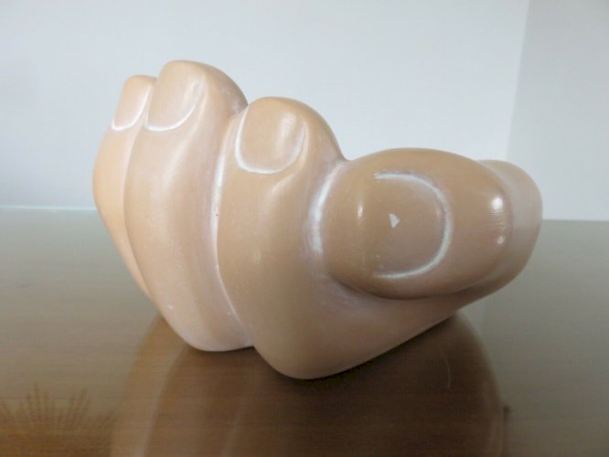 GEANT VIDE POCHE EN FORME DE MAIN EN CERAMIQUE ANNEES 50 60 