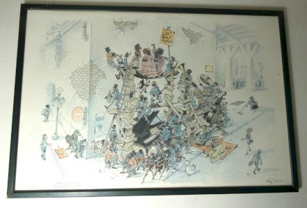 Gégé Cousseau signed numbered serigraph 6/120 1995 humor Fluide Glacial