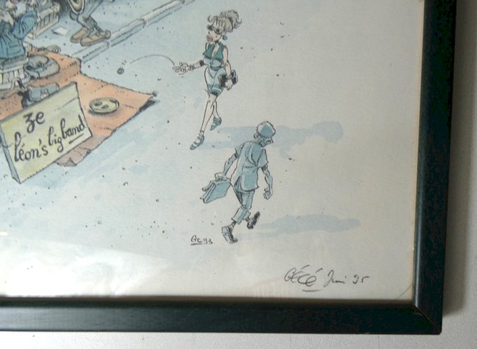 Gégé Cousseau sérigraphie signée numérotée 6/120 1995 humour Fluide Glacial