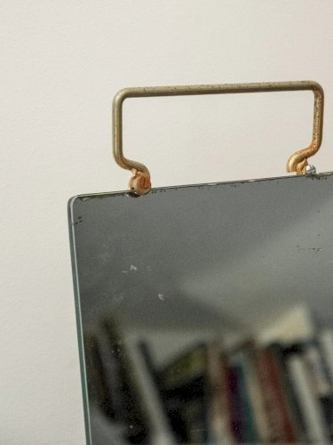 Georges, l'ancien miroir de chausseur en métal N°877