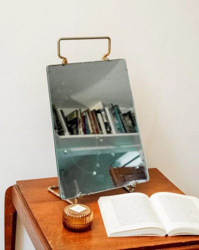 Georges, l'ancien miroir de chausseur en métal N°877