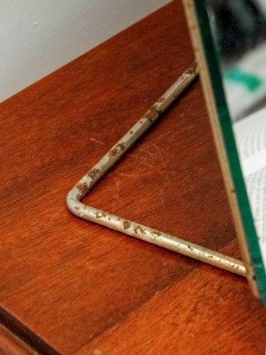 Georges, l'ancien miroir de chausseur en métal N°877