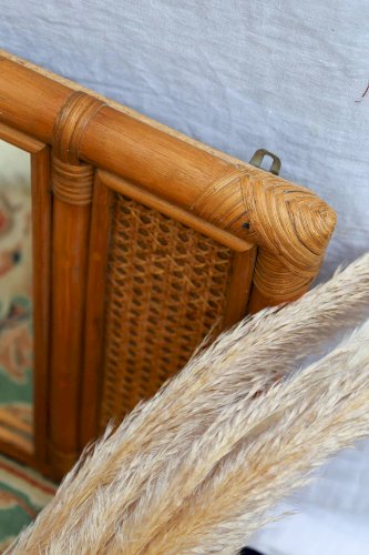 Georges, le grand miroir en rotin N°897