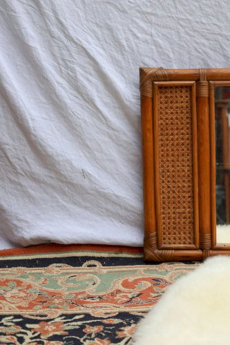 Georges, le grand miroir en rotin N°897