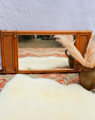 Georges, le grand miroir en rotin N°897