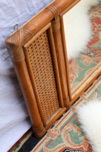 Georges, le grand miroir en rotin N°897