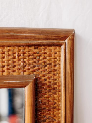Georges, le grand miroir en rotin N°978