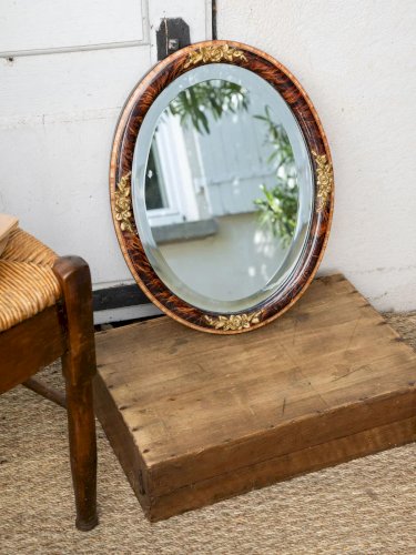 Georges, le miroir biseautée en bois N°564