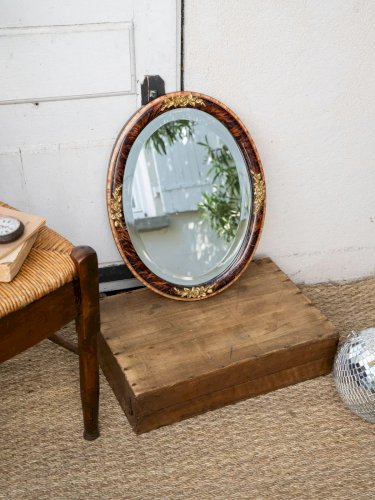 Georges, le miroir biseautée en bois N°564