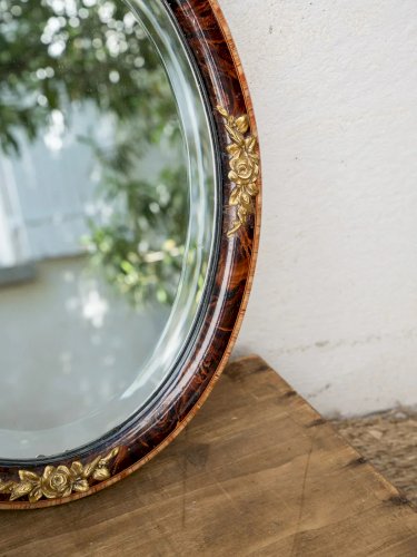 Georges, le miroir biseautée en bois N°564