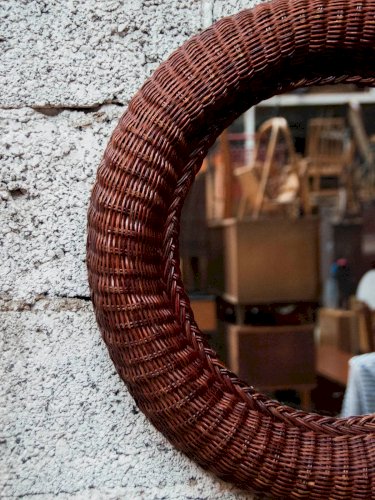 Georges, le miroir en osier foncé N°734