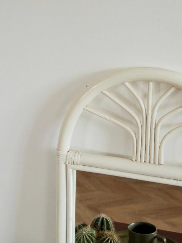 Georges, le miroir en rotin blanc N°786