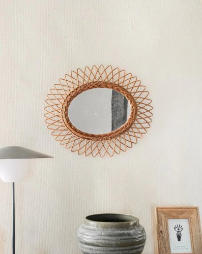 Georges, le miroir en rotin N°639