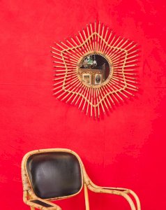 Georges, le miroir en rotin vintage N°990