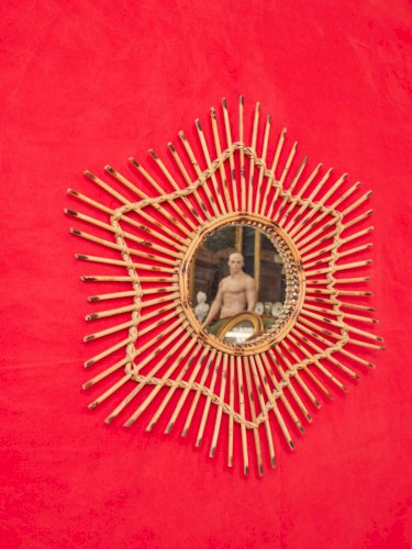Georges, le miroir en rotin vintage N°990