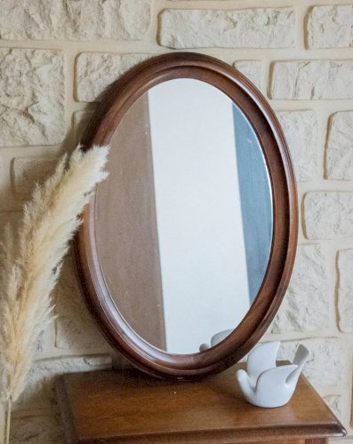 Georges, le miroir ovale en bois N°851