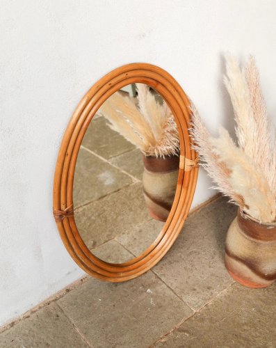 Georges, le miroir ovale en rotin N°965