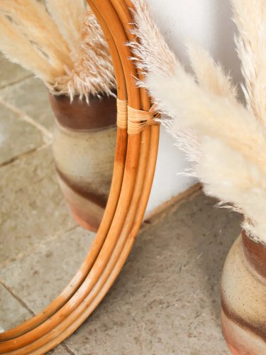 Georges, le miroir ovale en rotin N°965