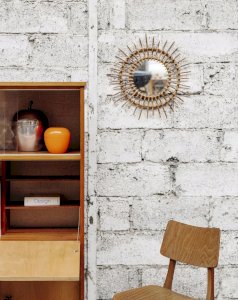 Georges, le miroir rond en rotin N°642