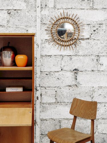 Georges, le miroir rond en rotin N°642