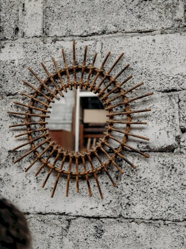 Georges, le miroir rond en rotin N°642