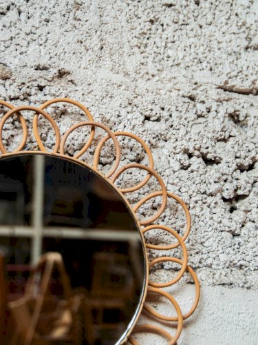Georges, le miroir rond en rotin N°735