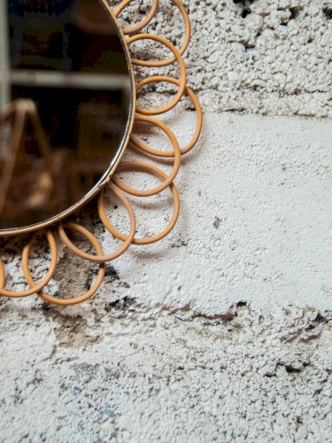 Georges, le miroir rond en rotin N°735