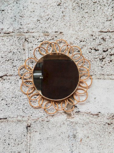 Georges, le miroir rond en rotin N°735