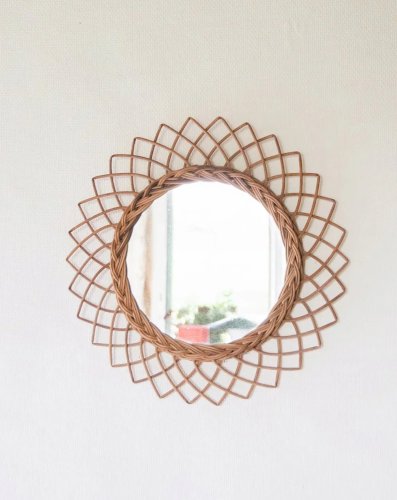 Georges, le miroir soleil en rotin N°652